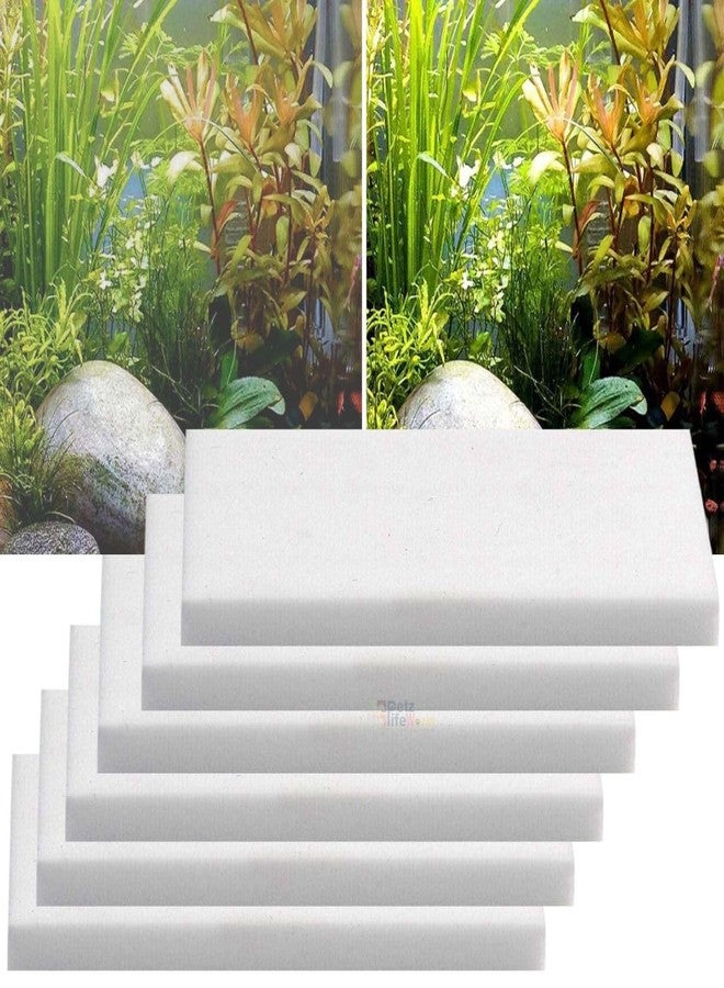 VAYINATO® 6 in 1 Biochemical Filter Cotton White Sponge for Aquarium Top Filter Media, Sump & Aquatic Fish Tank Water Cleaning | Suitable for All Kinds of Filters by Petzlifeworld - Image 1